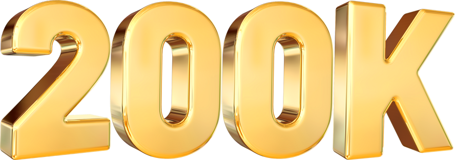 200K Follower Gold Number