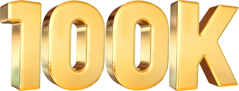 100K Follower Gold Number