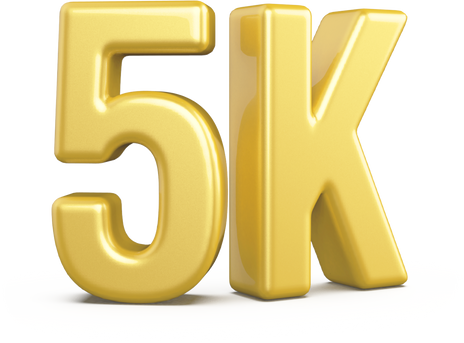5k Followers gold